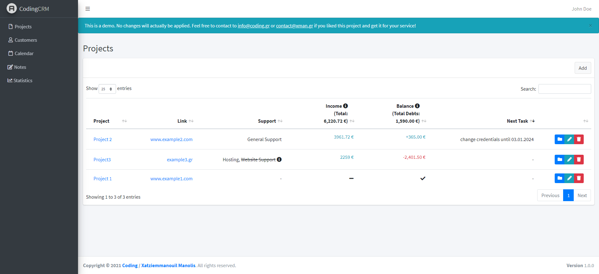 Freelancer CRM
